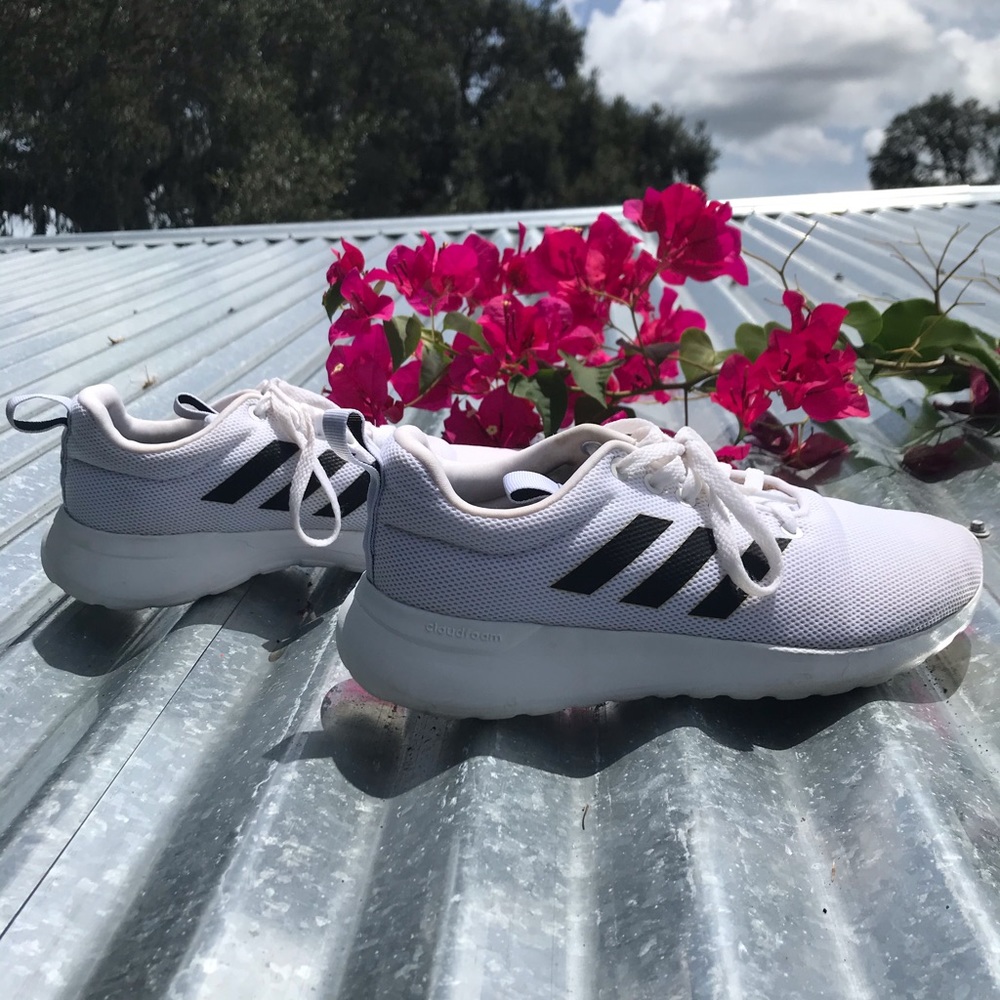 white womens adidas running shoes!